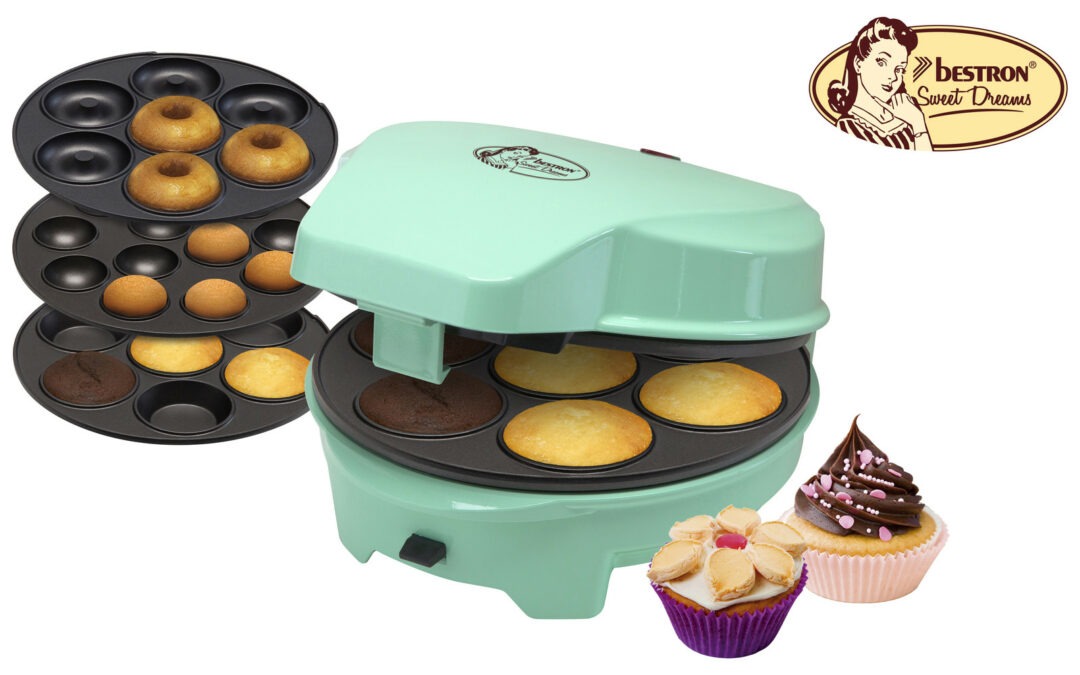 3 in 1 Cake maker – donuts, cupcakes en cakepops – 700W – Mint